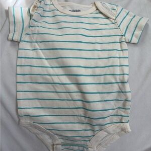Teal and White Striped Kids Bodysuit